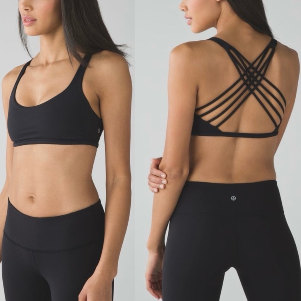 Lululemon Black Strappy Free to Be Bra Wild